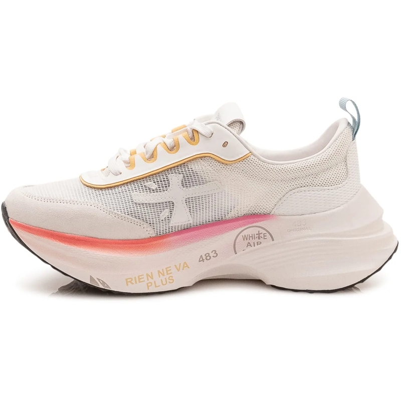 Premiata Sneaker basse Sneakers Hill con Lacci e Logo Laterale weiß(Image 4)