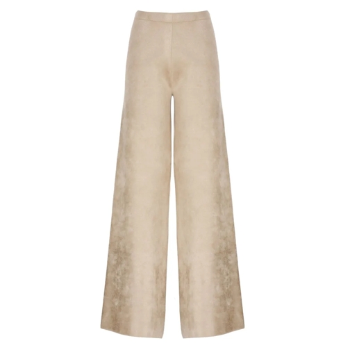 D. Exterior  Beige Wide Leg Trousers Neutrals