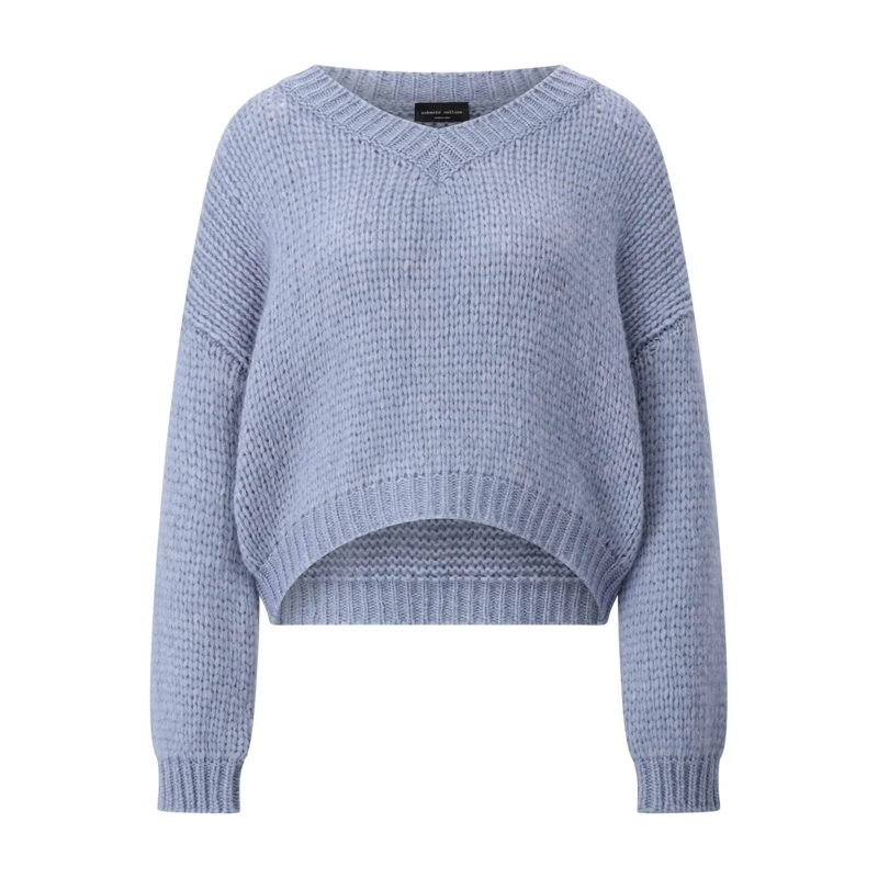 Roberto Collina Pull Strickpullover aus Alpaka-Mix Blau