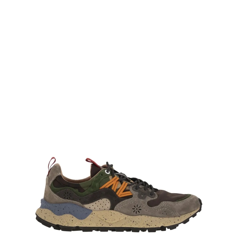 Flower Mountain Lage-top sneaker Yamano 3 - Sneakers In Suede And Technical Fabric Multicolor