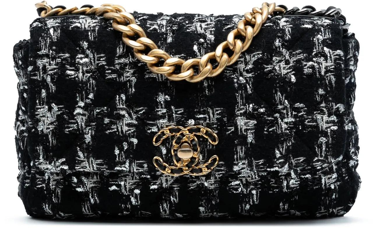 Chanel Hobo Bags - Medium Tweed 19 Flap - Gr. unisize - in Schwarz - für Damen