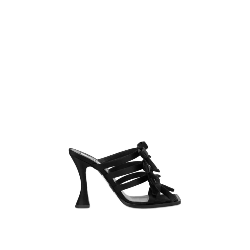 Moschino Sandalen Sculpted Heel Sandals With Bow Detail Black