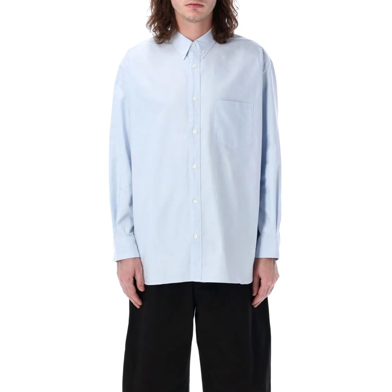 Comme des Garcons Hemd Cotton Button-Down Oxford Shirt Blue