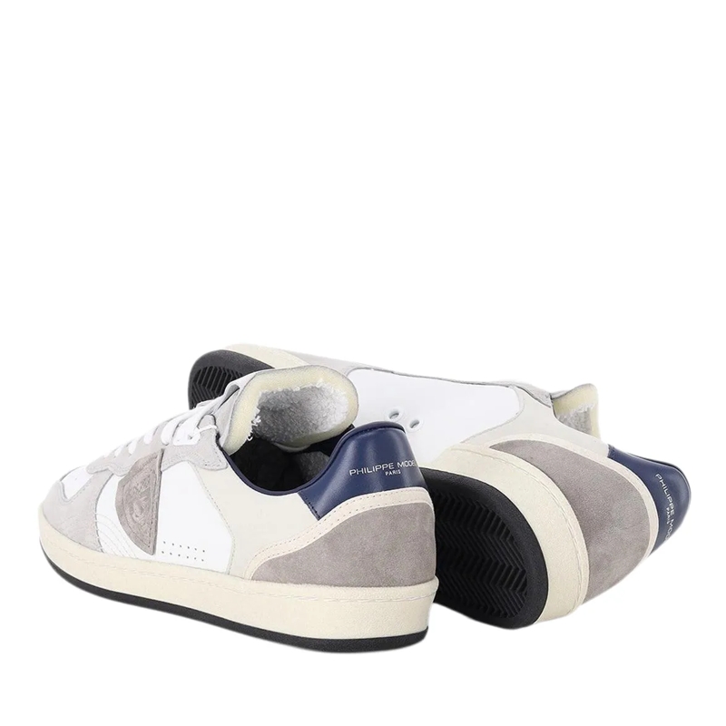 Philippe Model Schnürschuhe Low-Top Leather Sneakers With Suede Accents Grey(Image 6)