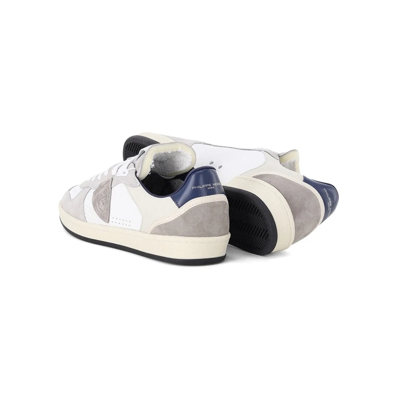 Philippe Model Schnürschuhe Low-Top Leather Sneakers With Suede Accents Grey(Image 12)