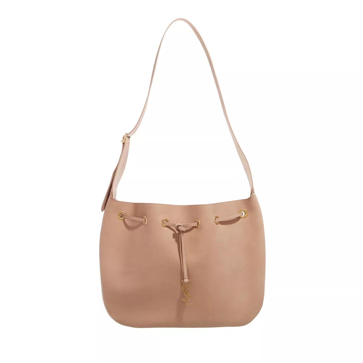 paris vii large flat hobo bag in smooth leather