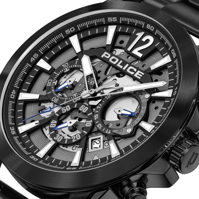 Police Automatikuhr Quarzuhr Vertigo schwarz(Image 3)
