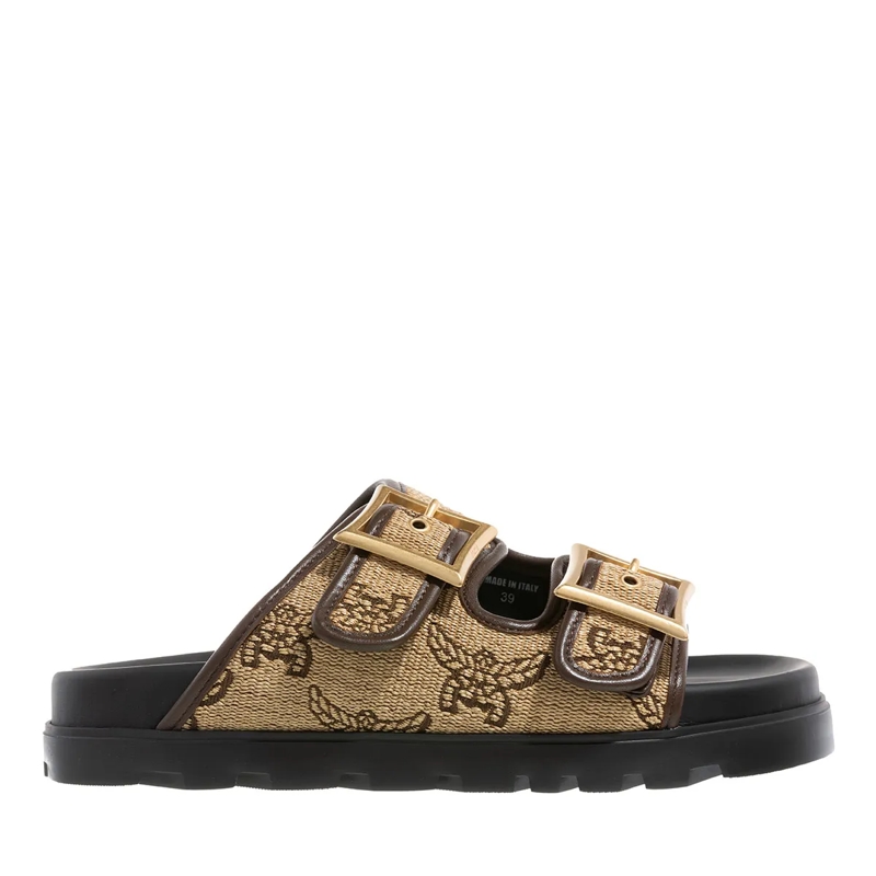 MCM Claquettes W Mcm Col Rff Effct Txtl Flat Sanda