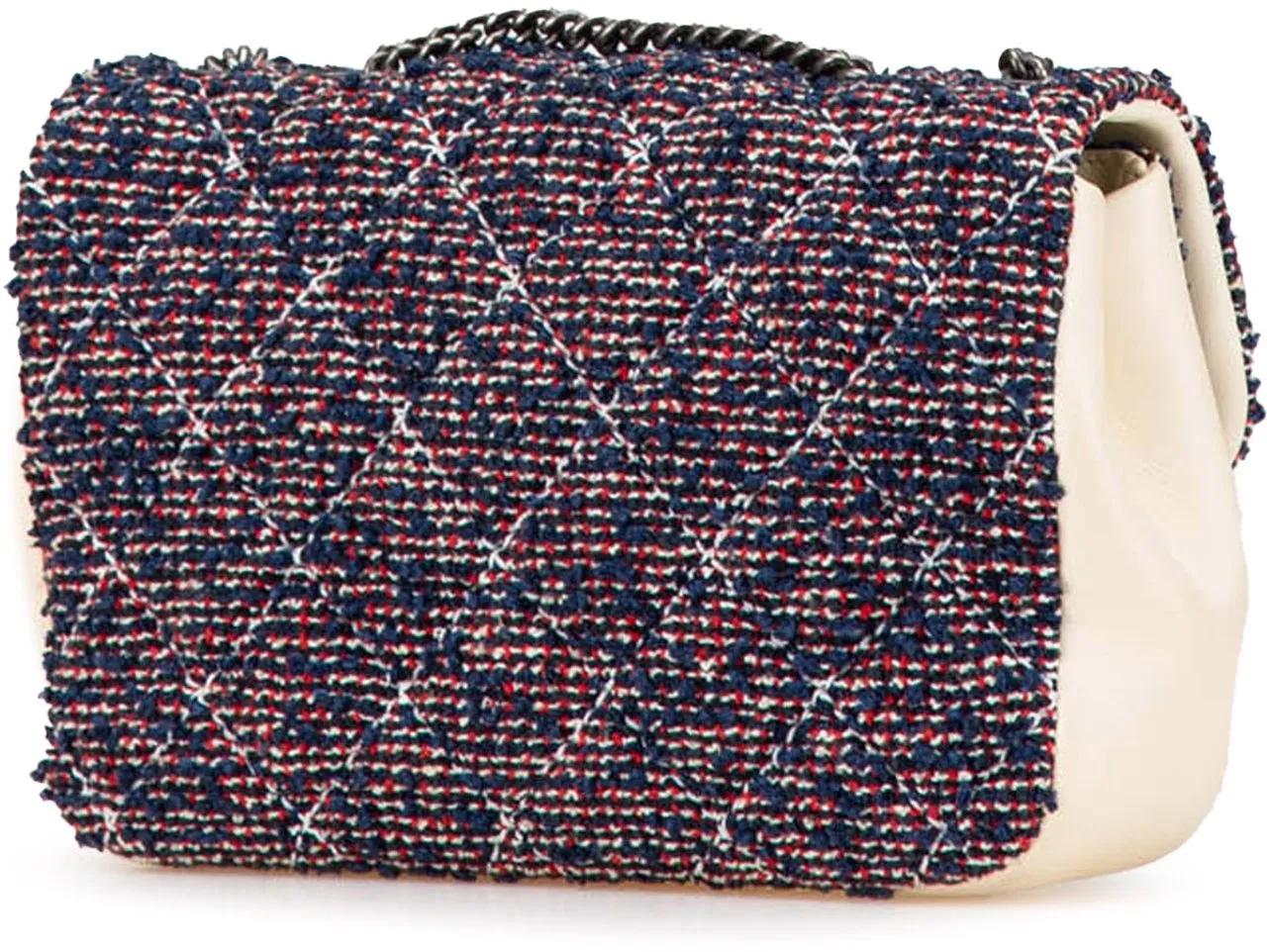Thumbnail - Chanel Hobo Bags - 2016-2017 Mini Rectangular Tweed Single Flap - Gr. unisize - in Blau - für Damen