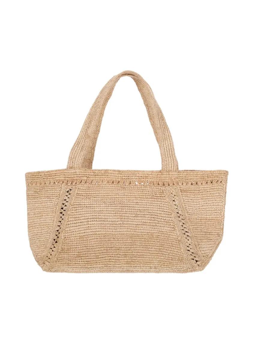 Patou Shoppers & Totes "Trapezio" Large Tote – Beige in beige