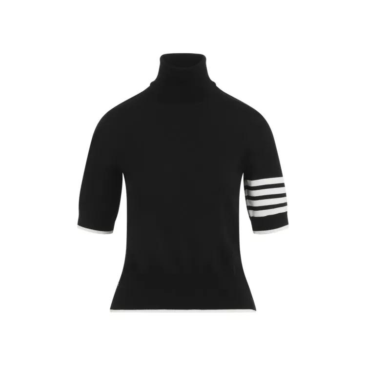 Thom Browne - Relaxed Fit Ss Turtle Neck - Größe 42 - black