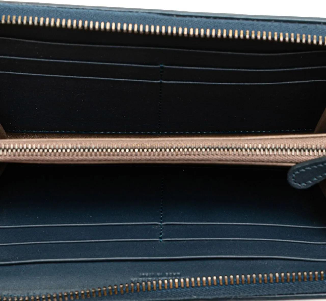 Thumbnail - Bottega Veneta Portemonnaie - Nappa Intrecciato Zip Around Long Wallet - Gr. unisize - in Blau - für Damen