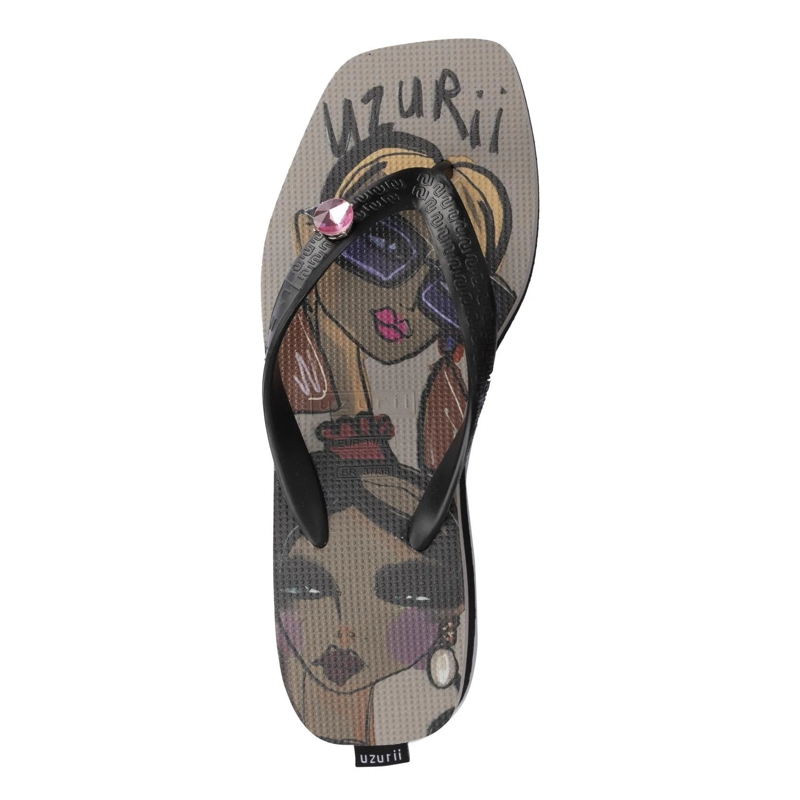 UZURII Flip Flops Pantoffeln Pantoffel Teddy Bear taupe(Image 3)