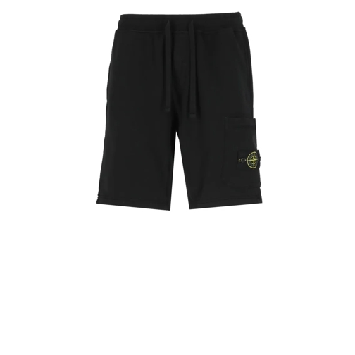 Stone Island Legere Shorts Bermuda Shorts With Logo Black