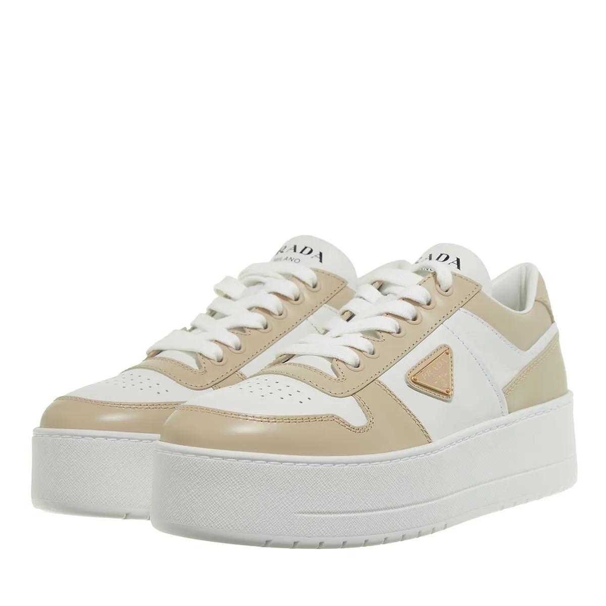 Prada Low-Top Sneaker - Two Tone Downtown Sneakers - Gr. 38 (EU) - in Beige - für Damen