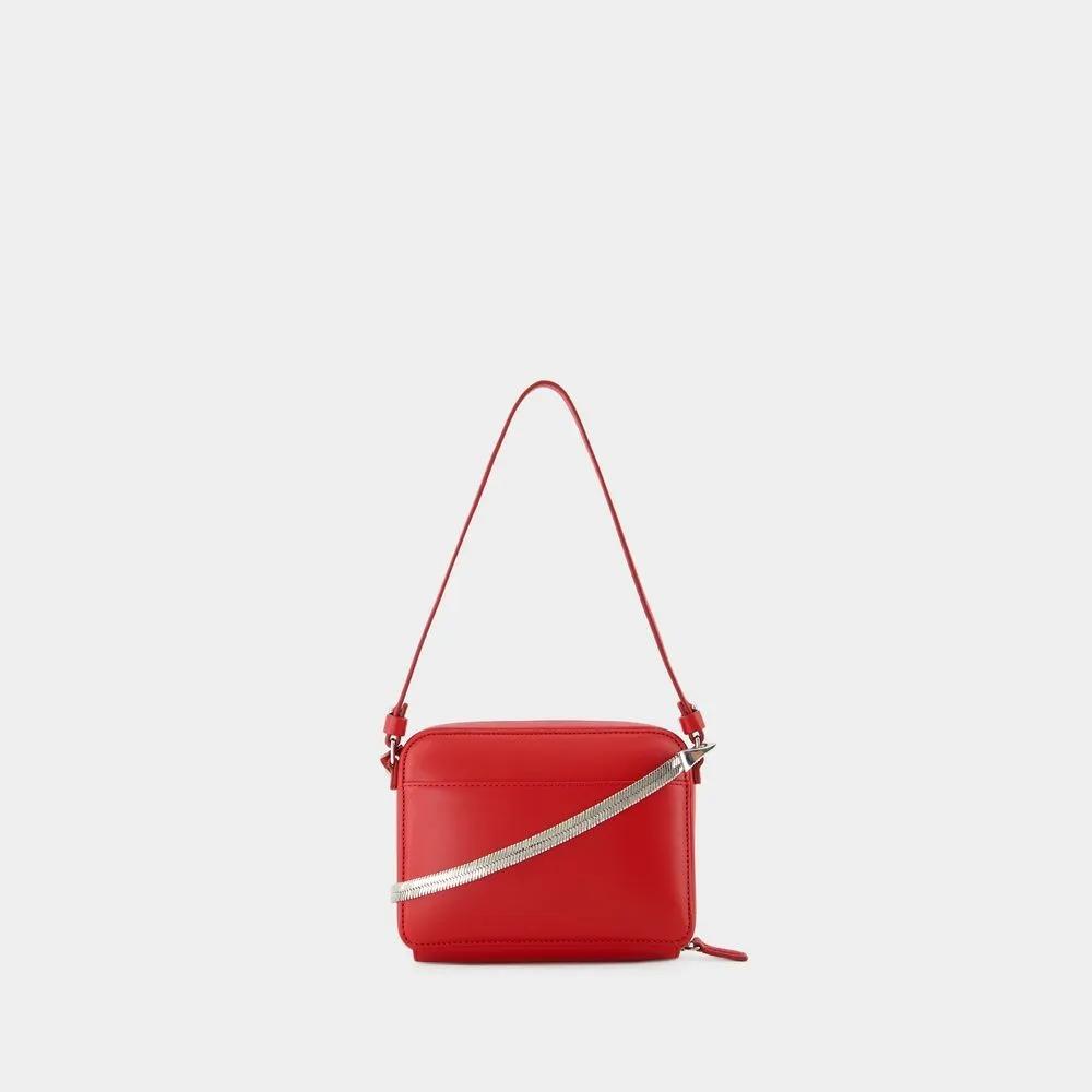 Courrèges Hobo bags Cloud Chained Purse Leather Red in rood
