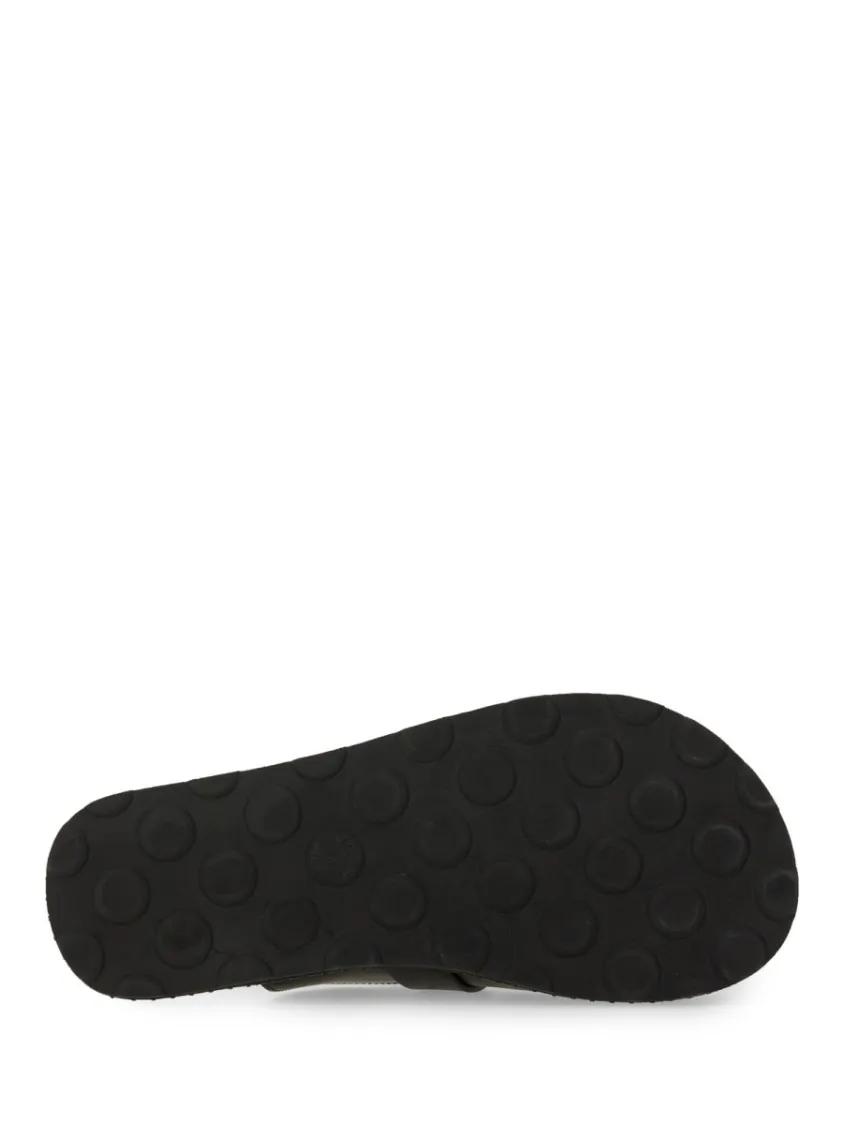 Thumbnail - Moschino Loafer - Black Leather Sandal With Bold Logo - Gr. 43 (EU) - in Schwarz - für Damen