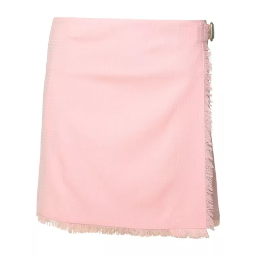 Burberry Pink Virgin Wool Miniskirt Pink 