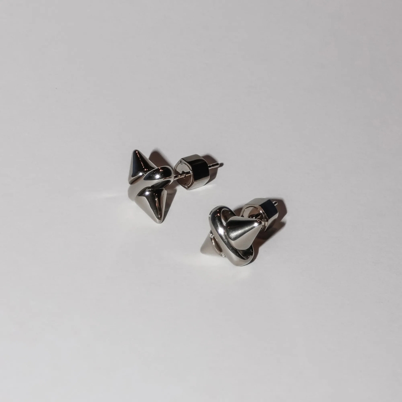 Liebeskind Berlin Ohrstecker Edelstahl Spikes silber(Image 6)