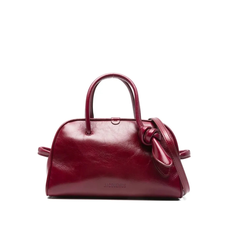 Jacquemus Schultertasche Curved Silhouette Burgundy Top Handle Handbag Red