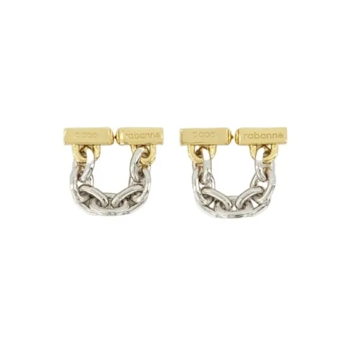 Paco Rabanne Xl Link Chain Earring - Silver/Gold - Metal Gold Clou d'oreille