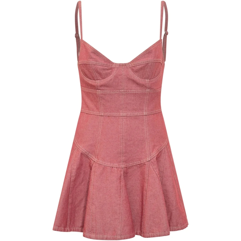 Dsquared2 Mini-robe Abito Flouncy rose