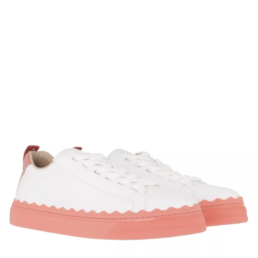 Chloé Lauren Low Top Sneakers White Coral scarpa da ginnastica bassa