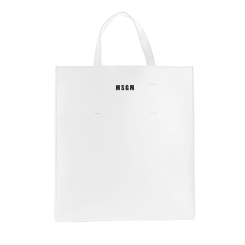 MSGM Tote Bag White Rymlig shoppingväska