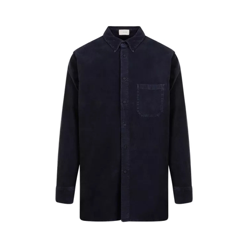 The Row Blue Navy Cotton Melvin Shirt Blue Chemises