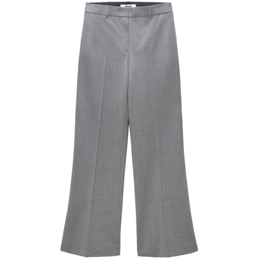 MSGM  Grey Wool Classic Trousers Grey