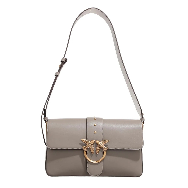 Pinko Crossbody Bag Love One Classic Slouchy Fl Noce-Antique Gold