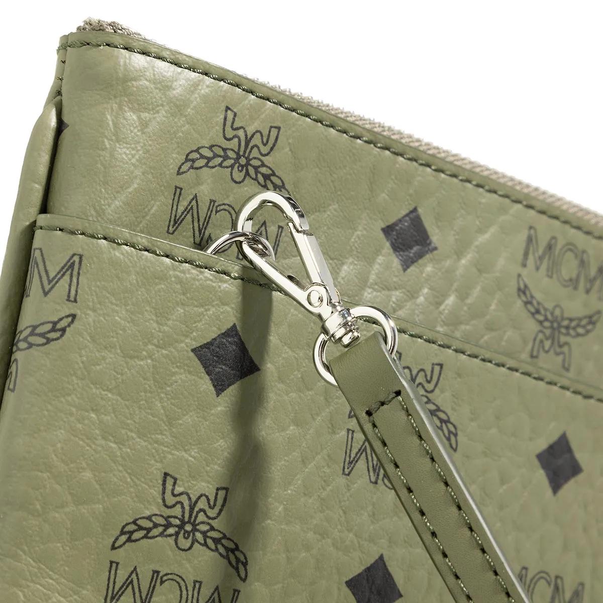 MCM Pochettes Aren Pouch Medium in groen