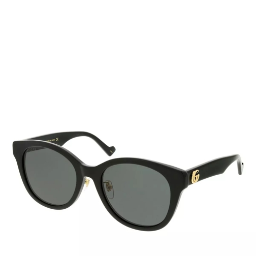 Gucci GG1002SK-001 56 Sunglass Woman Acetate Black-Black-Grey Solglasögon