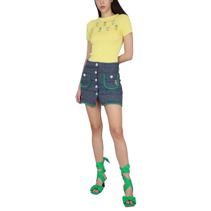 ミニスカート Cormio Whimsical Scalloped Hem Skirt Cormio Whimsical Scalloped Hem Skirt Blue | Minirock