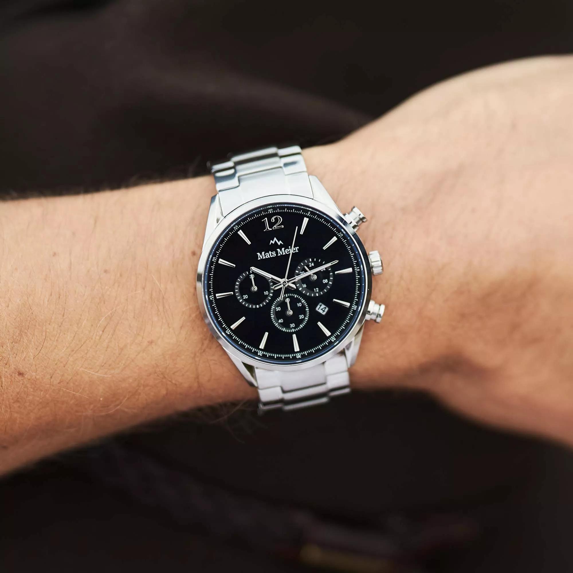 Thumbnail - Mats Meier Uhren - Grand Cornier Chrono Uhr - Gr. unisize - in Silber - für Damen