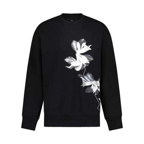 Y-3 Sweatshirt mit Blumenprint & Logo 48104165540186 Schwarz 