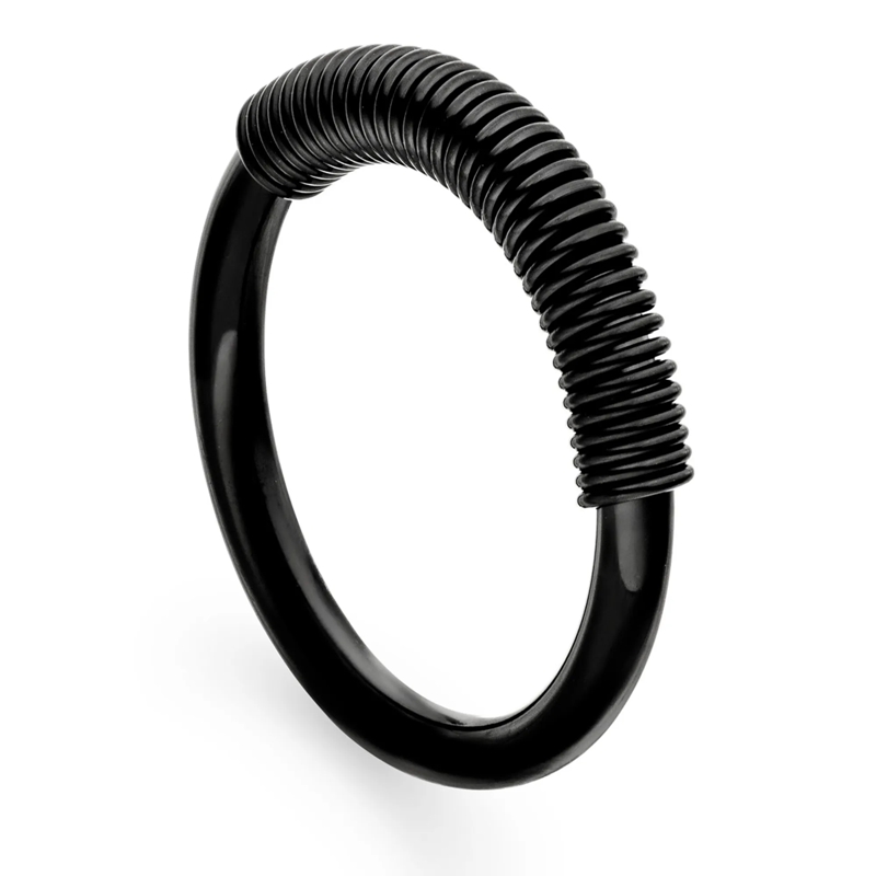 Liebeskind Berlin Ring Edelstahl Twist schwarz