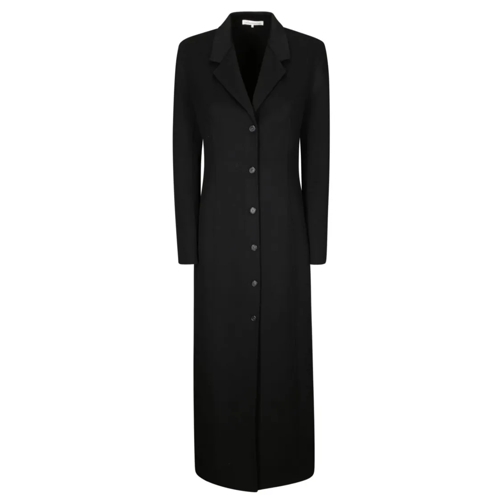 STEFANO MORTARI Übergangsmäntel Long Coat With Button Fastening Black