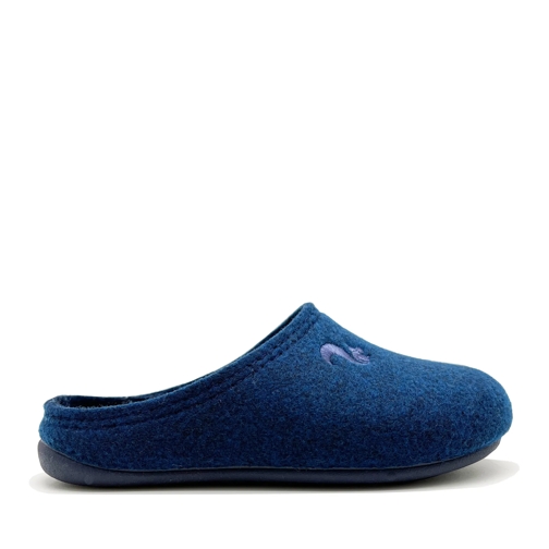 thies Pantoufle thies 1856 ® Recycled PET Slipper Kids vegan navy  blau