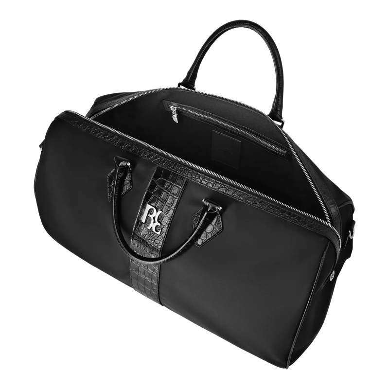 BILLIONAIRE Weekender Große Reisetasche Crocco Geprägt schwarz(Image 4)