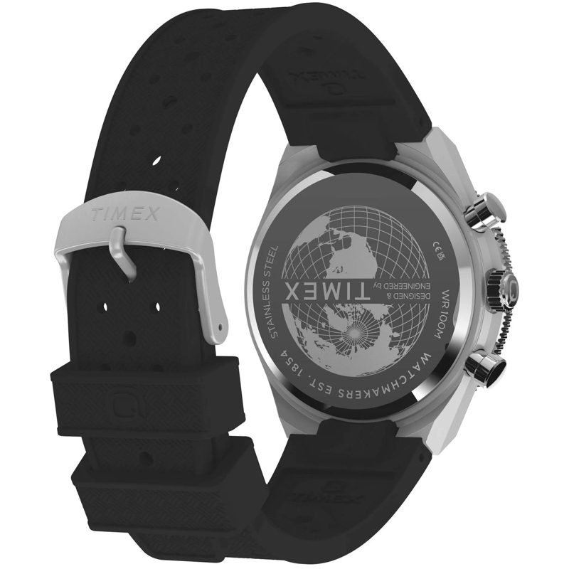 Timex Quarzuhr Quarz-Analoguhr Q Timex Continental Chronograph schwarz(Image 5)