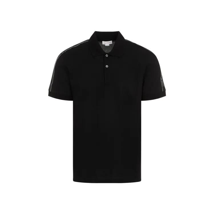 Alexander McQueen - Black Cotton Polo - Größe L - schwarz