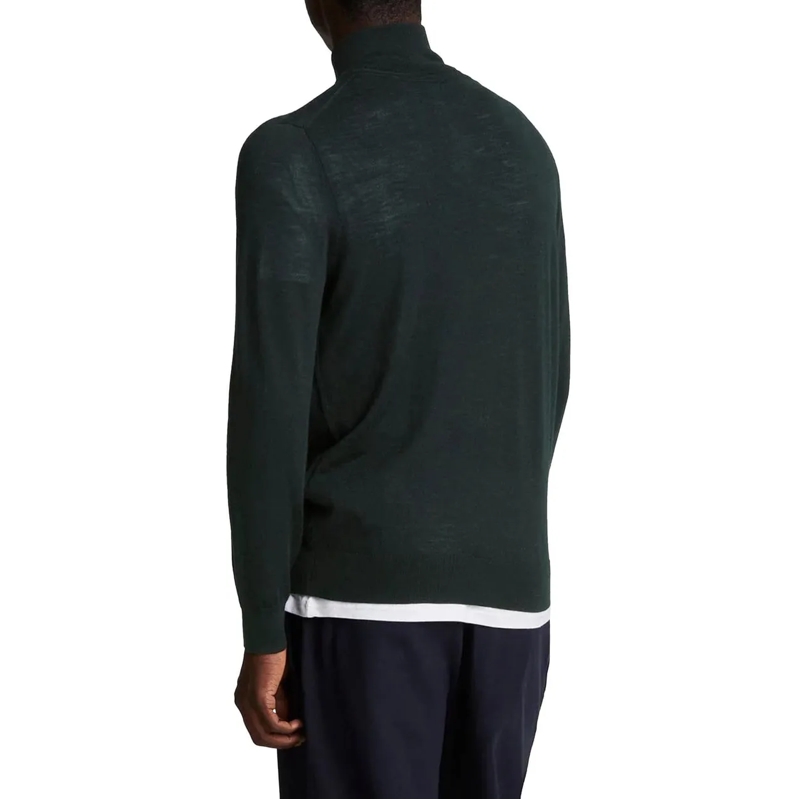 LYLE & SCOTT  Lyle & Scott Tonal Eagle Merino Quarter Zip Ju schwarz(Image 8)