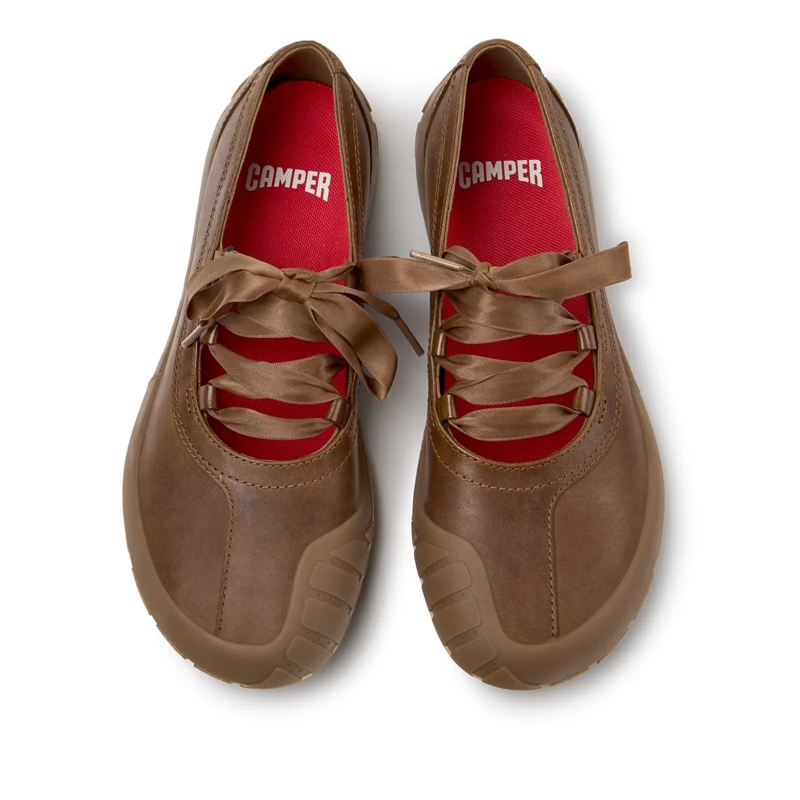 Camper Ballerinas - Zertifikat der Leather Working Group- Schuhmach mittel-braun(Image 5)