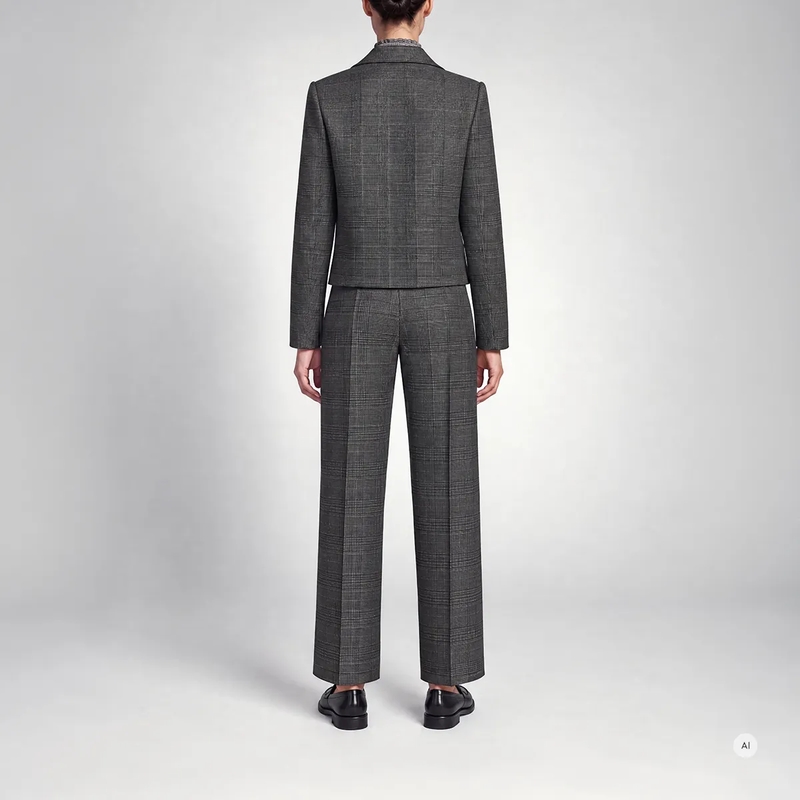 Marc Aurel Blazer Verkürzter Blazer mit Glencheck schwarz(Image 4)