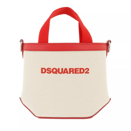 Dsquared2 Mini Tote Bag Beige/Red Liten väska