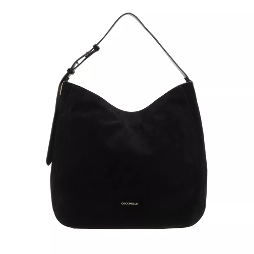 Coccinelle Lea Suede Shopping Bag Noir Hobo Bag