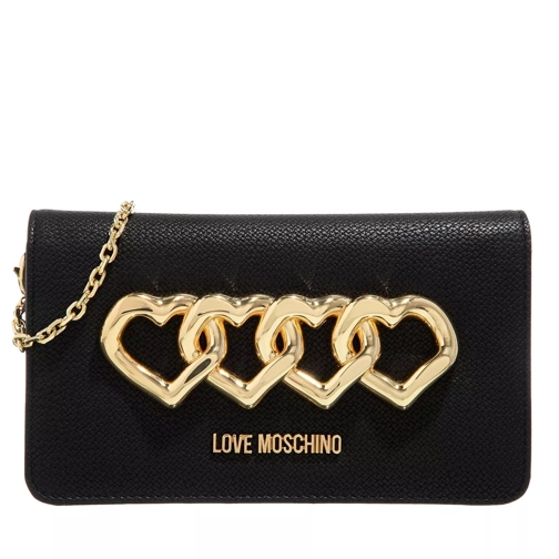 Love Moschino Portaf.Big Heart Chain Slg Pu Nero Crossbody Bag