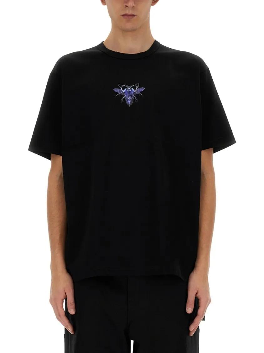 Thumbnail - Junya Watanabe - Intricate Print Design Black Cotton T-Shirt - Größe M - schwarz