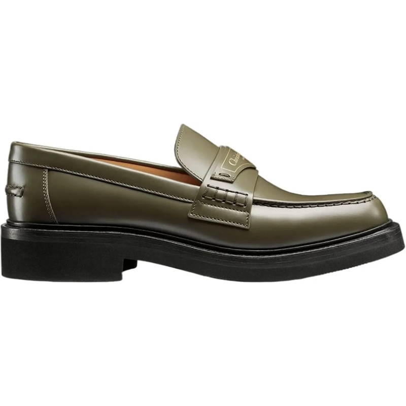 Christian Dior Loafer Dior Leather Loafers grün